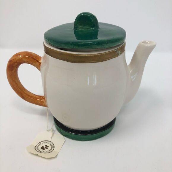 Vintage 1 cup English Tea Bag Tea Pot with Lid - Picture 5 of 6